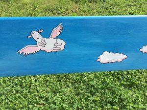 Schäfchenbank Detail